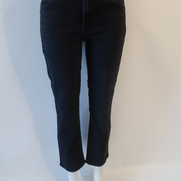 Women Mother Black Deep End Wash The Midrise Dazzler Ankle Denim Jeans 31 - Picture 7 of 13